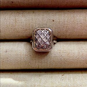 Sterling Silver and Diamond Ring